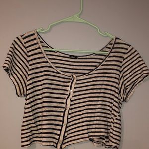 Loose Striped Crop Top!
